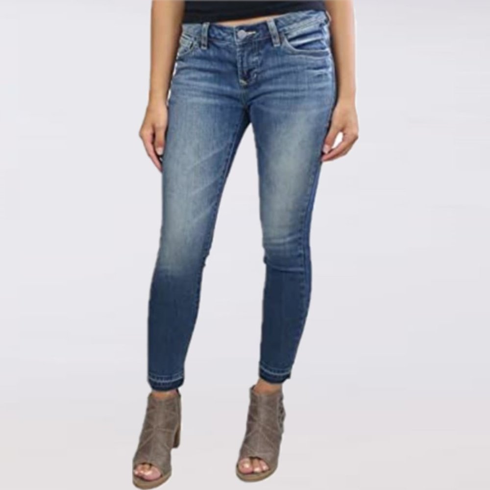 Dear John 2/26* JoyRich Comfort Skinny* Stretch Raw Hem Mid-Rise* Like New